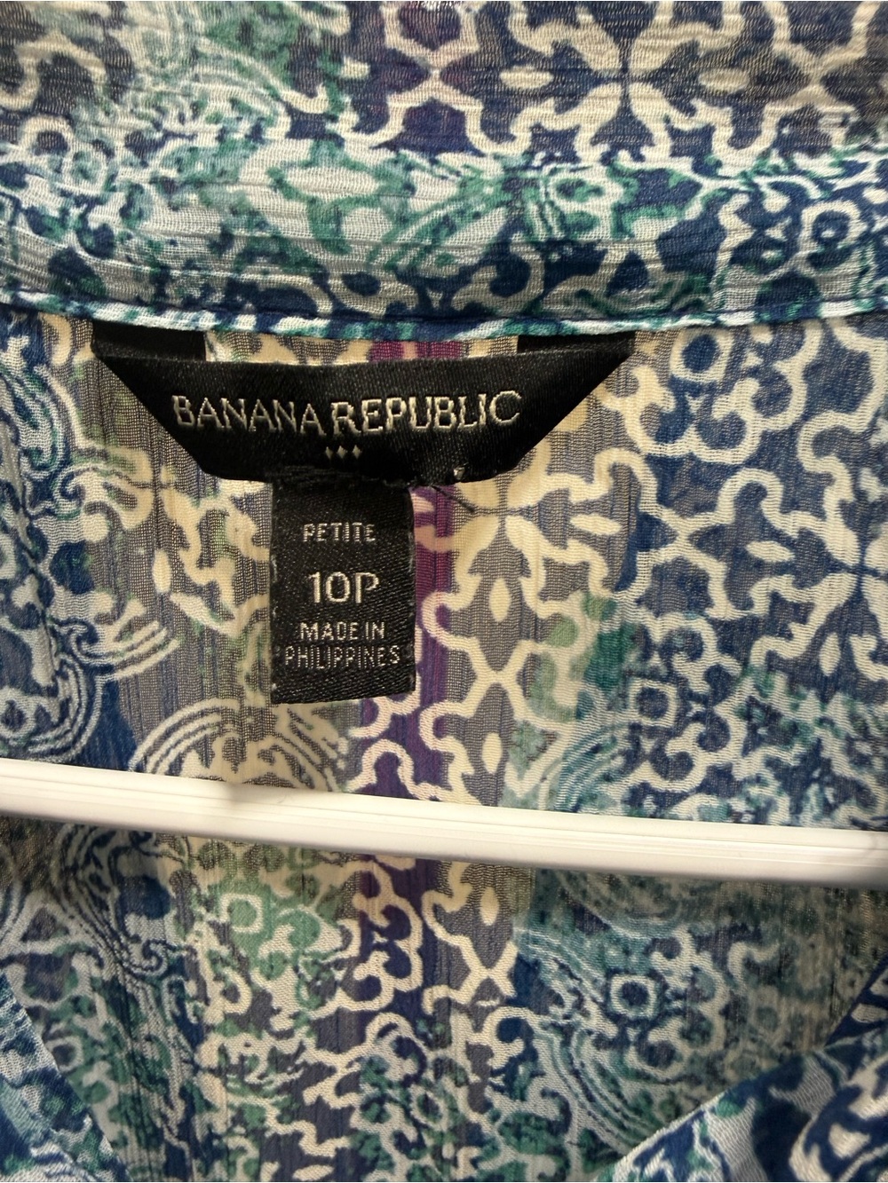 Banana Republic Blue Paisley Print Mini Dress - Picture 2 of 10